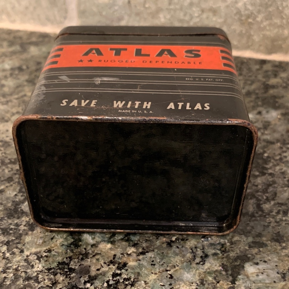 Vintage Atlas Car Battery Promotional Bank filled w/Bazooka Joe Cartoons - Picture 7 of 13
